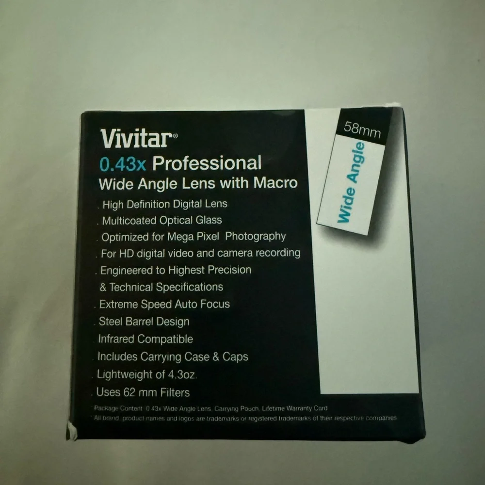 Black Wide Angle Lens Attachment